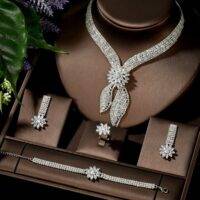 4pcs Jewelry Set With Cubic Zirconia for Women