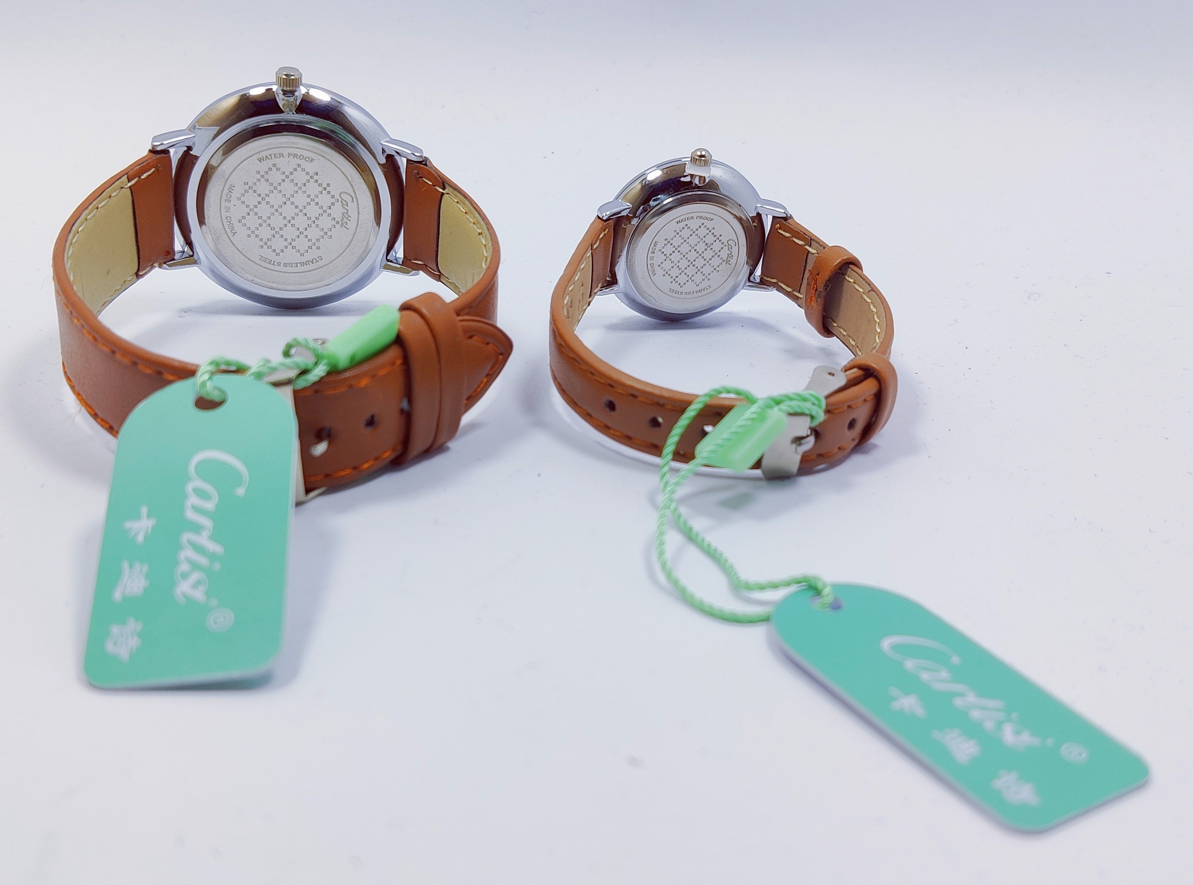 Couple Carrisi Classic Leather Strap Watch Duo - Image 7