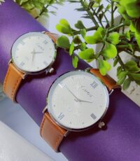 Couple Carrisi Classic Leather Strap Watch Duo