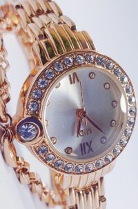 Watch Set for Girls Sparkle Charm Rose Gold
