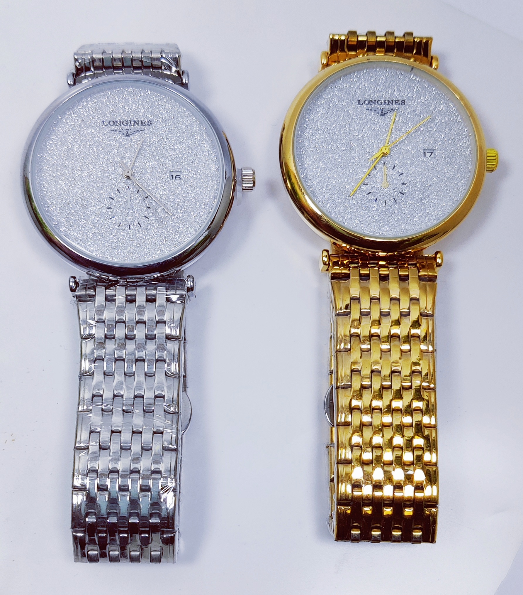 Elegant Longines Silver & Gold Men's Watches - Image 2
