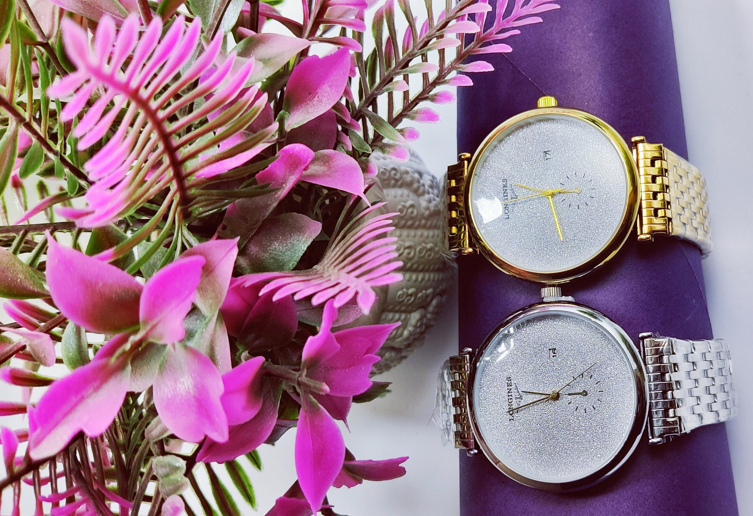 Elegant Longines Silver & Gold Men's Watches - Image 4