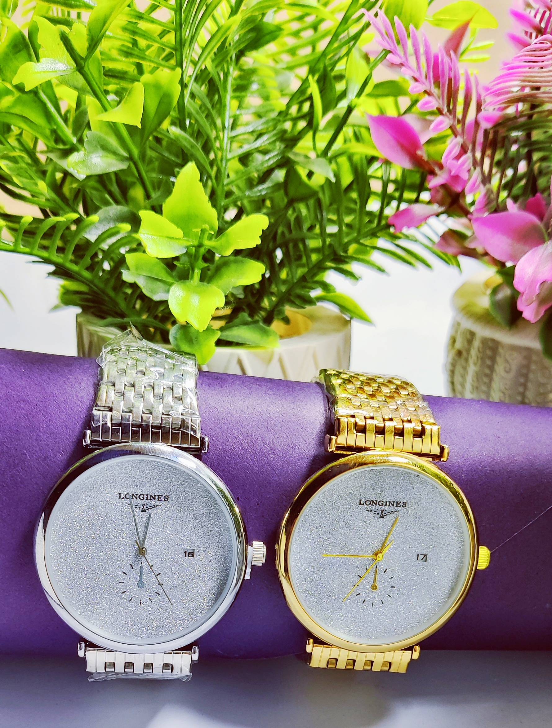 Elegant Longines Silver & Gold Men's Watches - Image 6