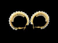Earrings Hoops Gold-Plated Pearl-