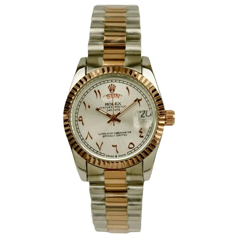 Rolex Oyster Perpetual Day-Date Arabic Dial Watch (Two-Tone)