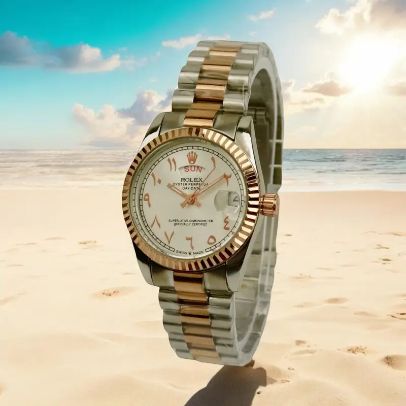 Rolex Oyster Perpetual Day-Date Arabic Dial Watch (Two-Tone) - Image 3