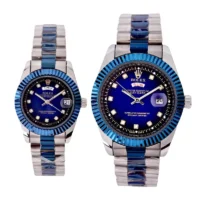 Royal Black Elegance Couple Watch
