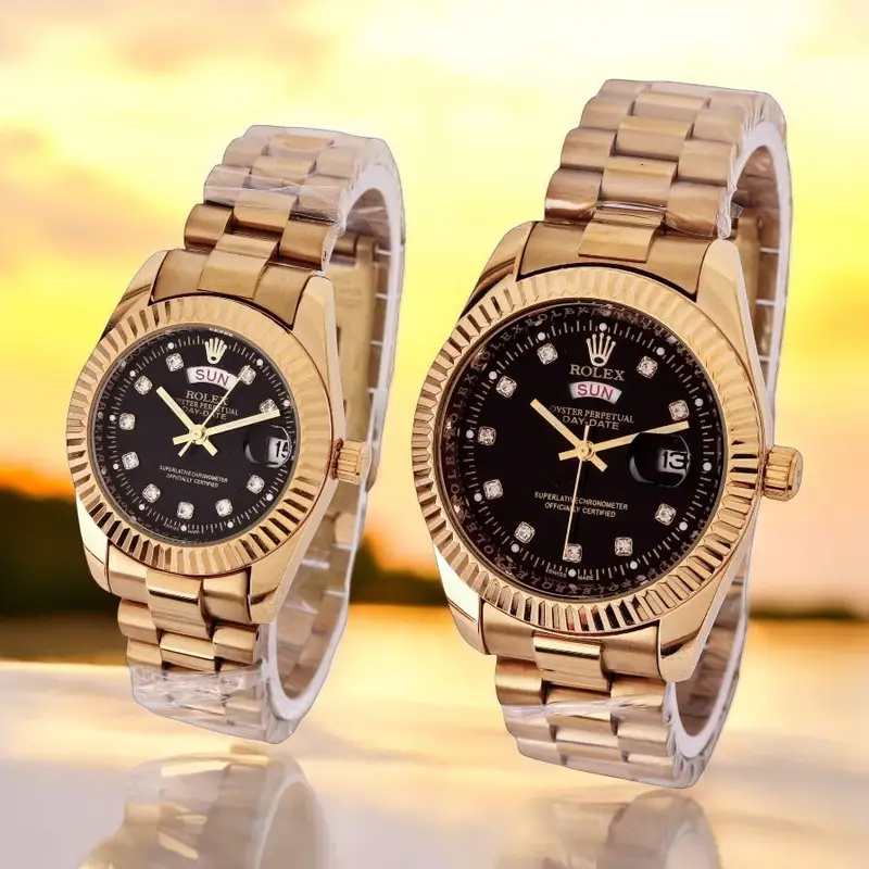 Royal Black Elegance Couple Watch - Image 8