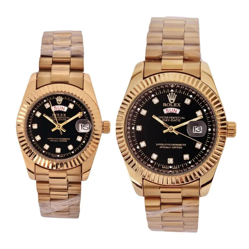 Royal Black Elegance Couple Watch - Image 2