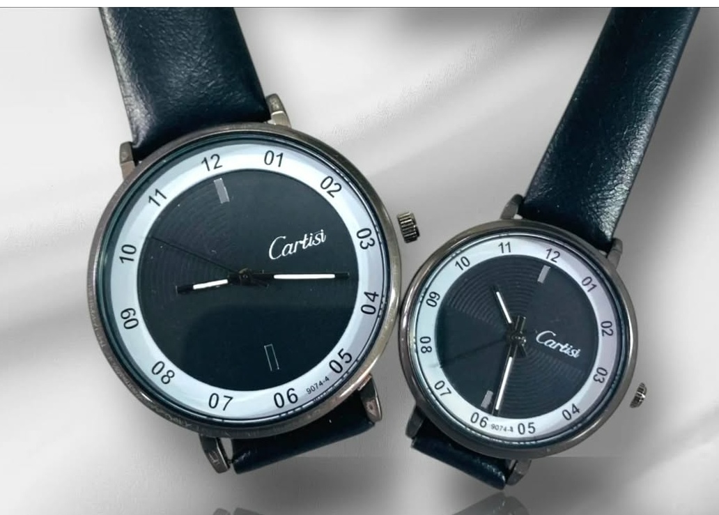 Couple Watch Timeless Together Black Leather Edition