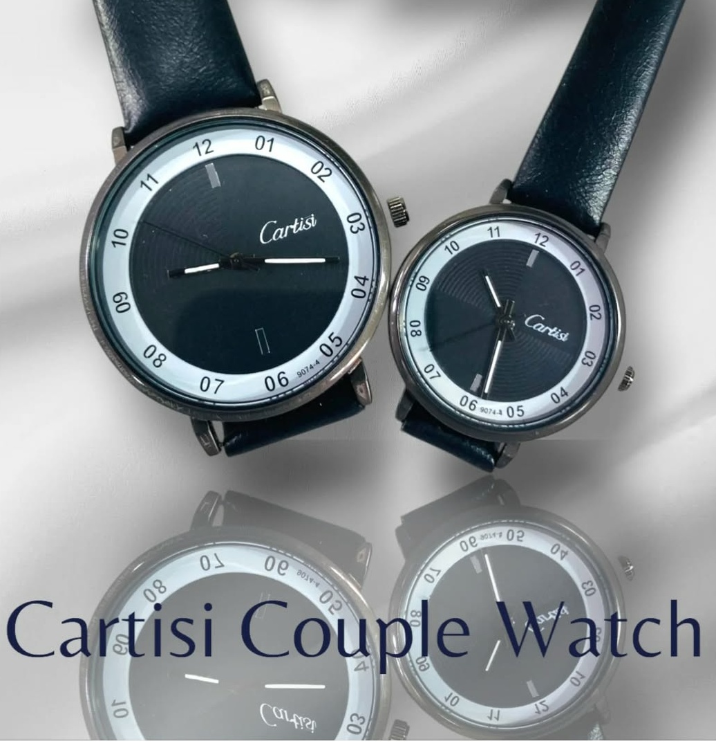 Couple Watch Timeless Together Black Leather Edition - Image 4